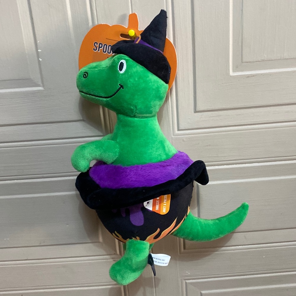 - - Fringe  Spooky Creatures Dog Toy Dinosaur With Squeaker.